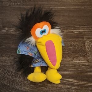 VTG Bird Bums Toucan Parrot Hand Puppet W/ Blue Hawaiian Shirt 12IN